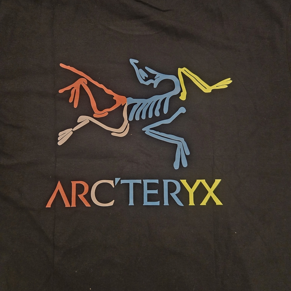 Arc'teryx Black Tee with Multicolor Logo